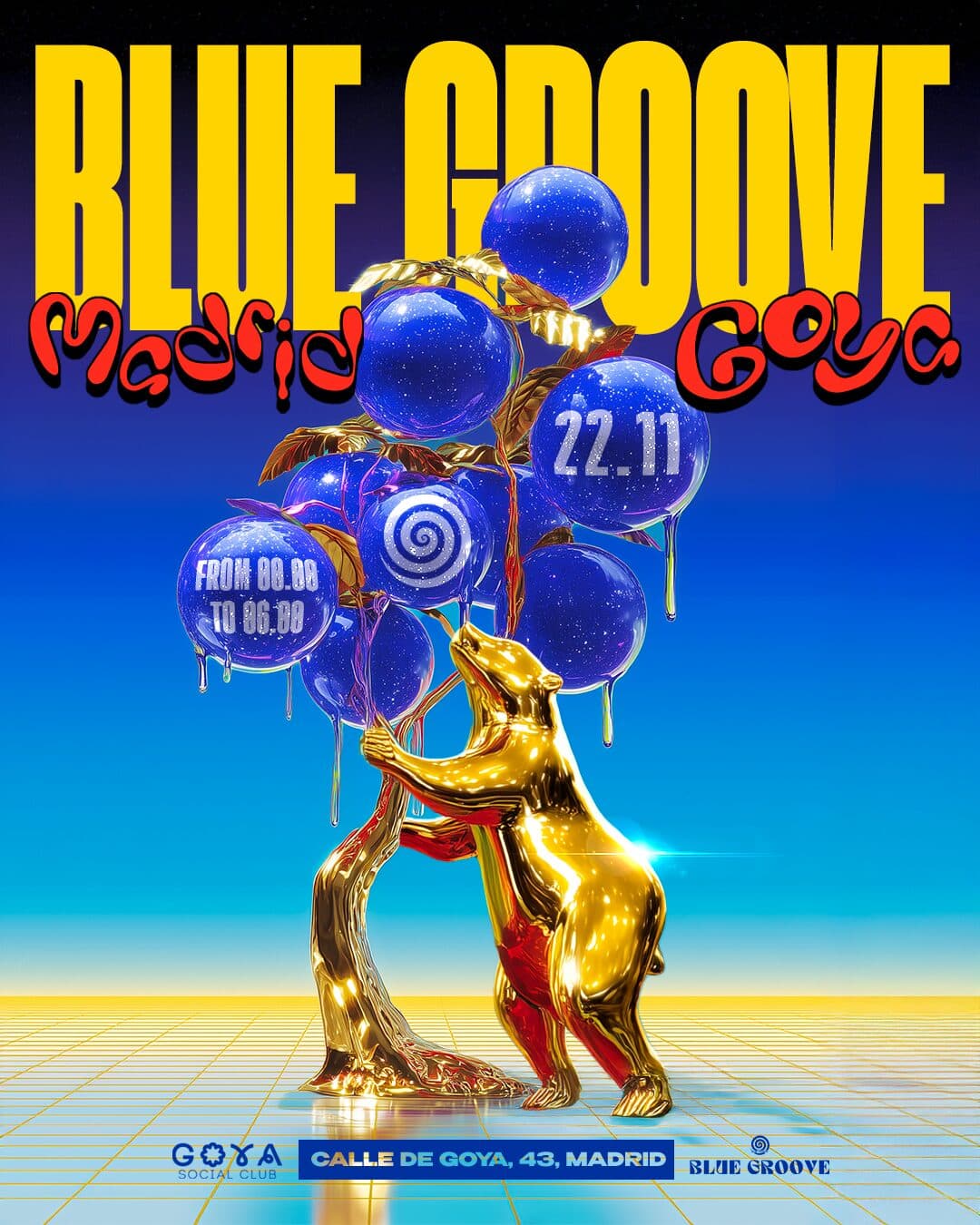 Blue Groove at Goya Club – Madrid — event poster