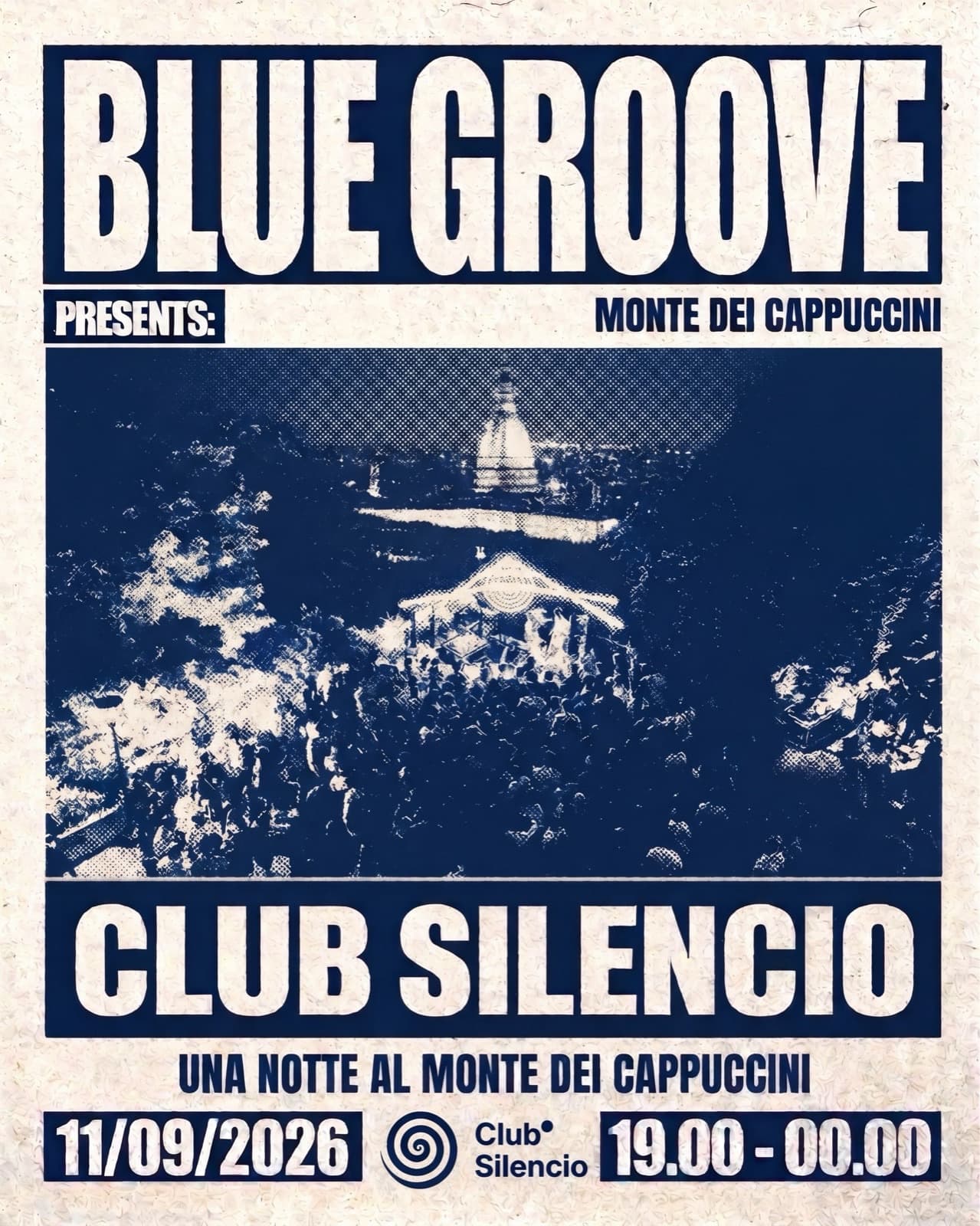 Blue Groove at Notte al Monte dei Cappuccini — event poster