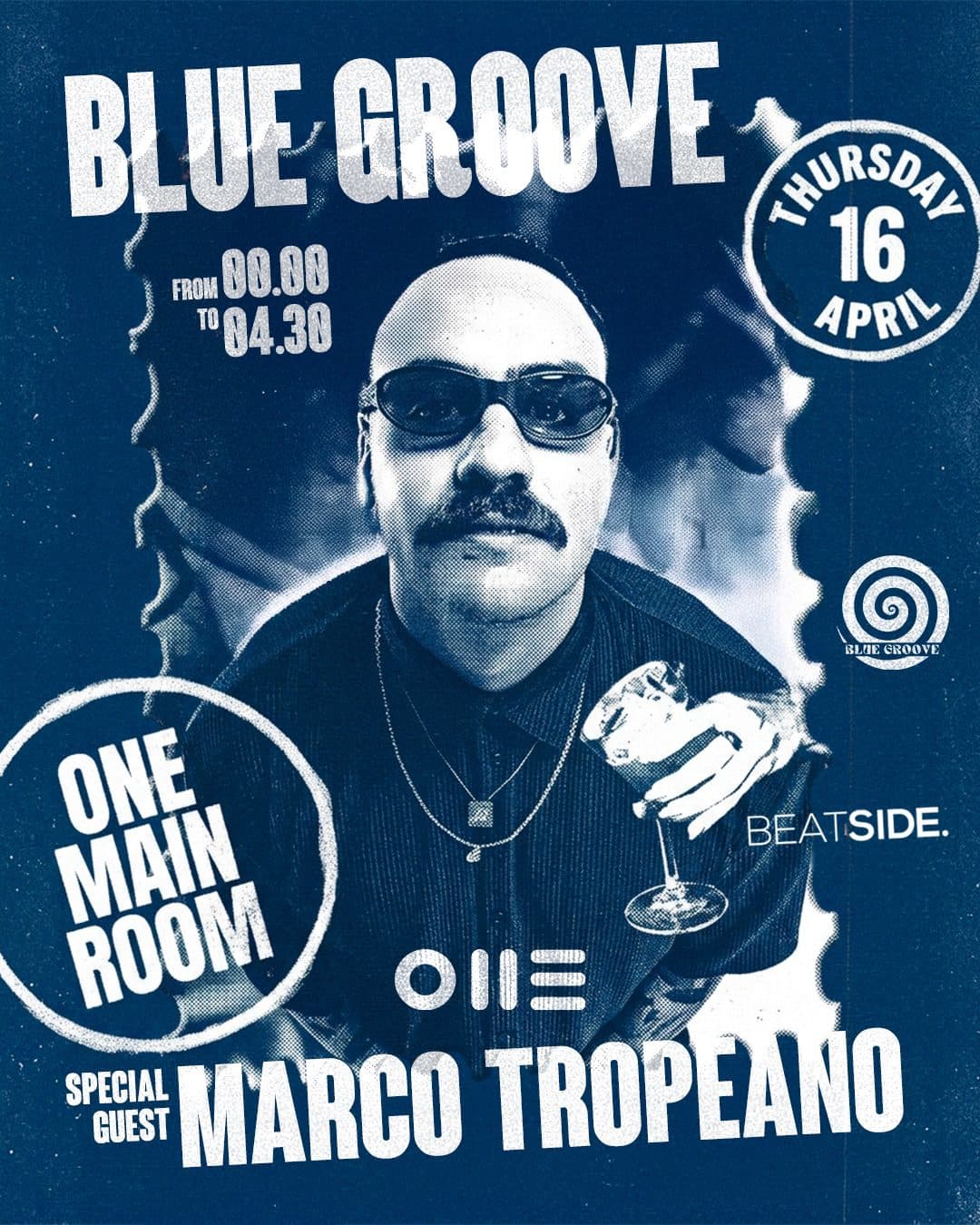Blue Groove pres. Marco Tropeano — event poster